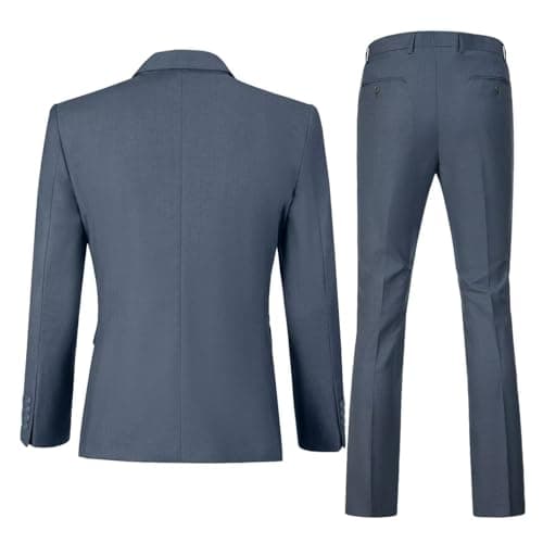 Lynerun Men's Slim Fit 2-Piece Prom Tuxedo Suit Jacket and Pants Set