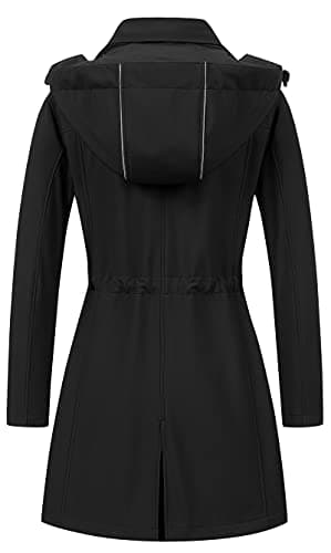 CREATMO Women's Lightweight Waterproof Softshell Tactical Jacket with Fleece Lining