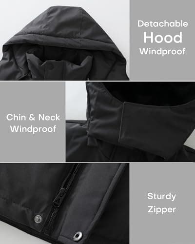 Wantdo Boys' Waterproof Snowboarding Jacket - Warm & Thick Winter Coat