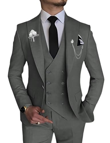Slim Fit Double Breasted Men's Suit for Wedding and Events