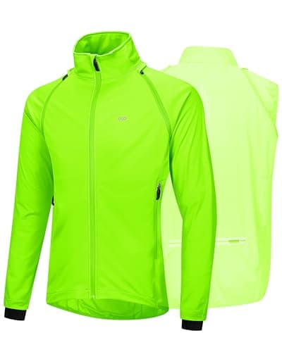 Men's Waterproof Long Sleeve Cycling Jacket 33,000ft Reflective Vest