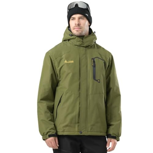 BOWOXO Men's Waterproof Winter Ski Jacket for Hiking