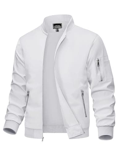 MAGCOMSEN Men's Lightweight Casual Windbreaker Jacket with 5 Pockets
