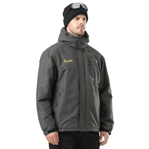 BOWOXO Men's Waterproof Winter Ski Jacket for Hiking