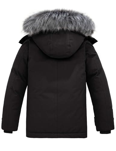 Wantdo Boys' Winter Waterproof Puffer Jacket with Hood & Fleecy Lining