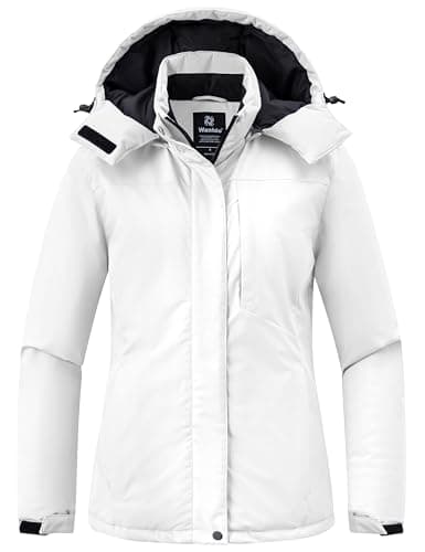 wantdo Women's Mountain Waterproof Ski Jackets Hooded Winter Snow Coat Insulated
