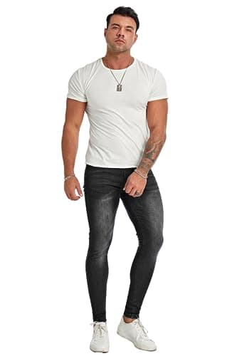 Slim Fit Ripped Distressed Jeans for Men