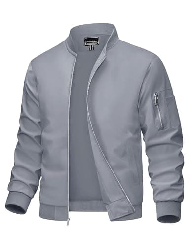 MAGCOMSEN Men's Lightweight Casual Windbreaker Jacket with 5 Pockets