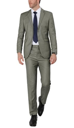 WEEN CHARM Men's Slim Fit 2-Piece Two Button Blazer Suit for Wedding Prom