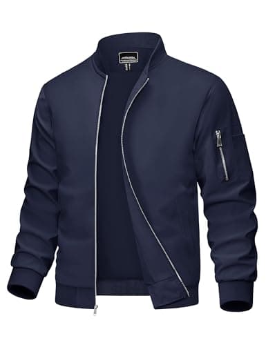 MAGCOMSEN Men's Lightweight Casual Windbreaker Jacket with 5 Pockets