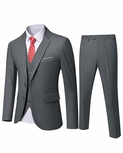 YND Men's Slim Fit 3 Piece Suit Set
