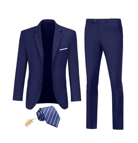 Datysum Men's 2-Piece Prom Tuxedo Suit Set with Tie