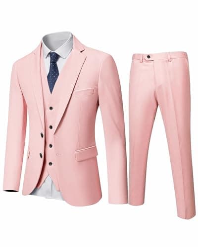 YND Men's Slim Fit 3 Piece Suit Set