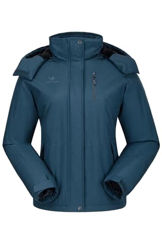 CAMELSPORTS Women's Waterproof Snow Ski Fleece Coat Winter Windproof Insulated Jacket Hooded