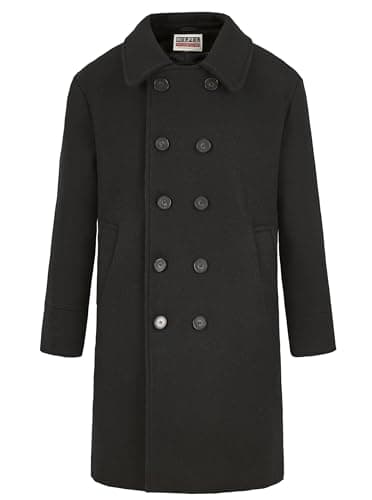 Boys Wool Trench Coat Winter Pea Coat