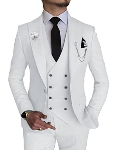 Slim Fit Double Breasted Men's Suit for Wedding and Events