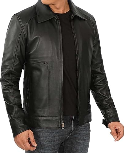 Blingsoul Premium Lambskin Leather Jacket for Men - Classic Biker Style