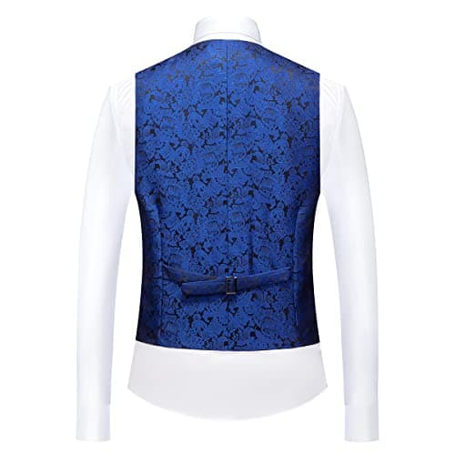 KUDORO Slim Fit 3 Piece Men's Formal Tuxedo Suit for Wedding Prom