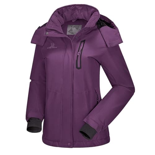 CAMEL CROWN Women's Waterproof Winter Ski Jacket Hooded