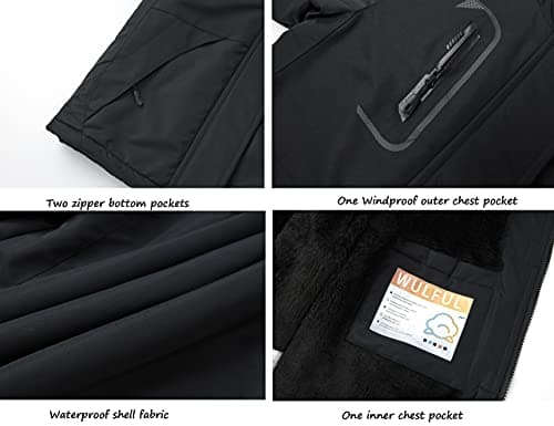 WULFUL Girl's Waterproof Ski Jacket Winter Snow Coat