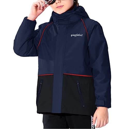 YingJielide Boy's Waterproof Snow Jacket - Warm Fleece Lined Winter Caot