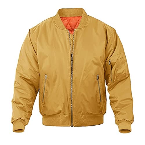 MAGNIVIT Men's Casual Bomber Jacket for Fall and Winter