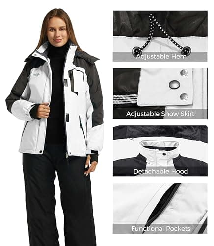 wantdo Women's Waterproof Winter Ski Jacket Mountain Rain Coat