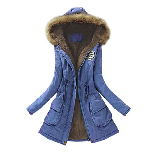 YMADREIG Women's 2023 Trendy Fleece Lined Hooded Winter Coat