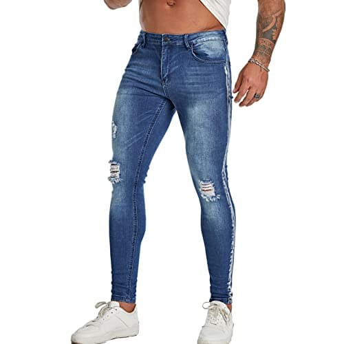 Slim Fit Ripped Distressed Jeans for Men