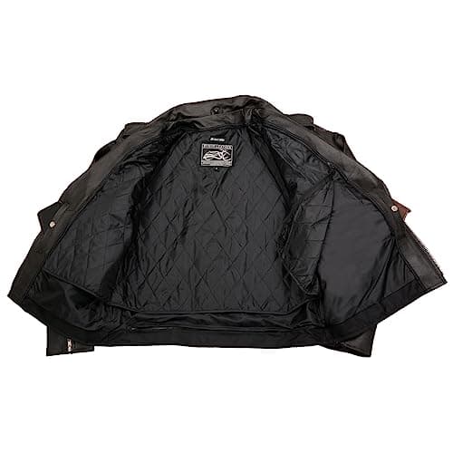 Men's Black EL5411 Classic Side Lace Motorcycle Jacket