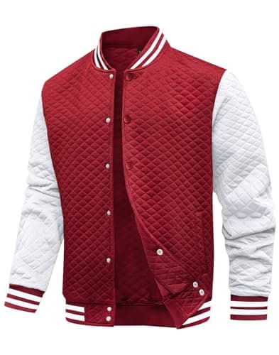 Mens Lightweight Causal Waffle Bomber Jacket
