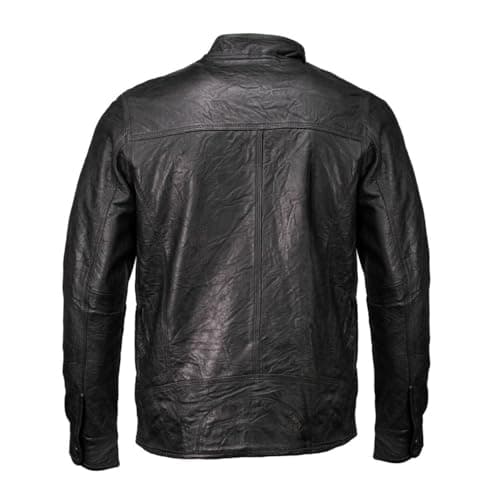 Milwaukee SFM1866 Classic Men's Black Premium Leather Motorcycle Jacket