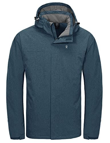 Little Donkey Andy Men's Waterproof Ski Snowboarding Windproof Jacket Warm with Detachable Hood