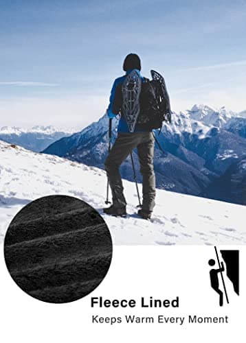 Athrock Mens Winter Waterproof Fleece Snowboard Coats Hooded Ski Jacket