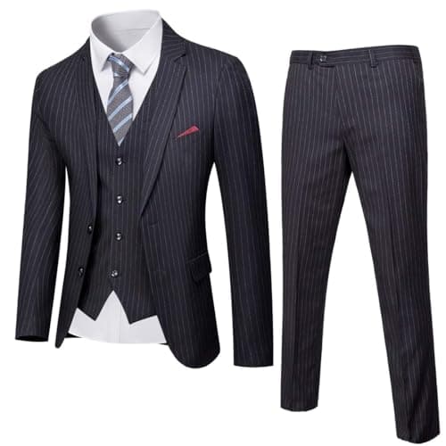 YND Men's Slim Fit 3 Piece Suit Set