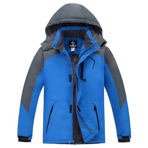 CorBuyit Men's Waterproof Ski & Snowboard Jacket with Fleece Lining