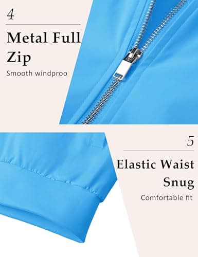 MAGCOMSEN Men's Lightweight Casual Windbreaker Jacket with 5 Pockets