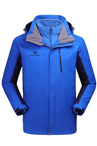 CAMEL CROWN Men's 3 in 1 Waterproof Winter Snow Jacket Windproof Hooded