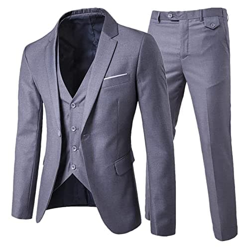 Cloudstyle Men's 3-Piece Slim Fit Formal Suit