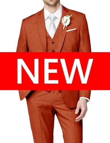 HUUTOE Men's Slim Fit Wedding Groomsmen Tuxedo Set Blazer Jacket Pants