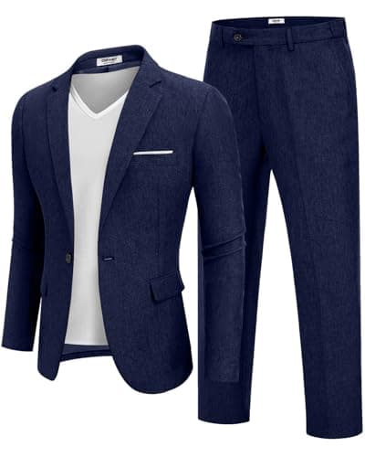 COOFANDY Men's Classic Fit 2-Piece Suit Set for Casual or Business Wear