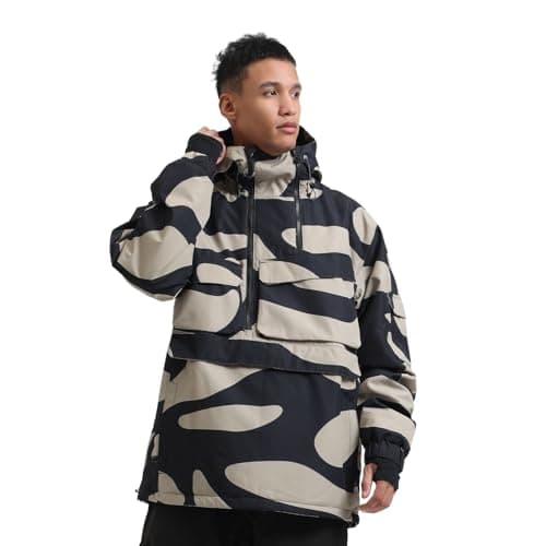 BSASB Mens Warm Snowboard Ski Jacket Waterproof Windproof Winter Sports