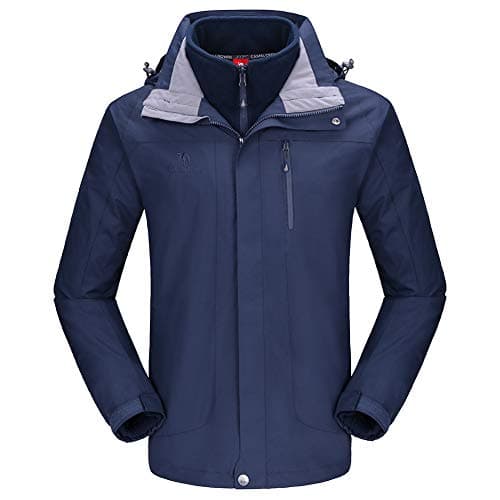 CAMEL CROWN Men's 3 in 1 Waterproof Winter Snow Jacket Windproof Hooded