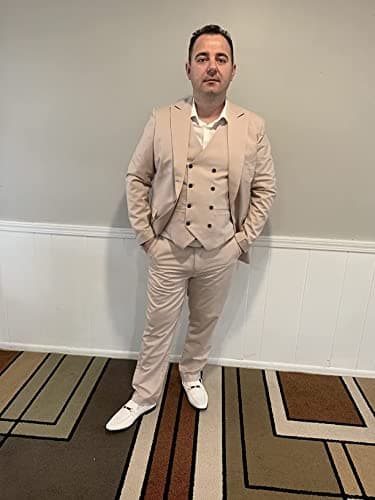 Slim Fit Double Breasted Men's Suit for Wedding and Events