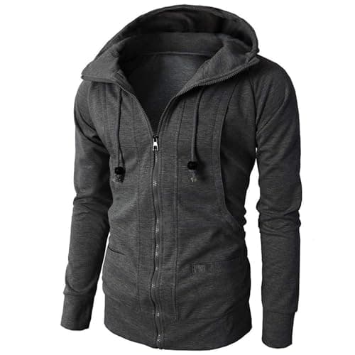 Retro Style Men's Long Sleeve Hooded Cardigan Coat