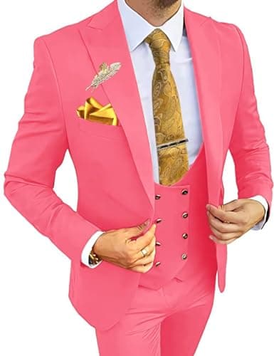 Wangyue 3-Piece Slim Fit Suits for Men