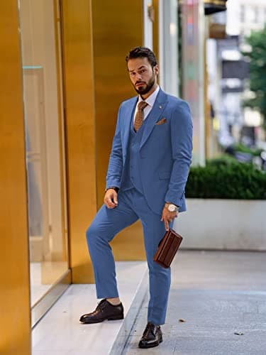 Slim Fit Double Breasted Men's Suit for Wedding and Events