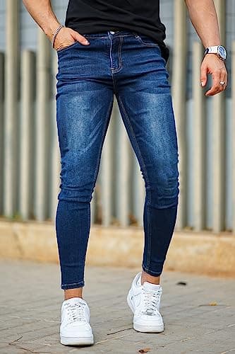 Men's Slim Fit Ripped Stretch Jeans