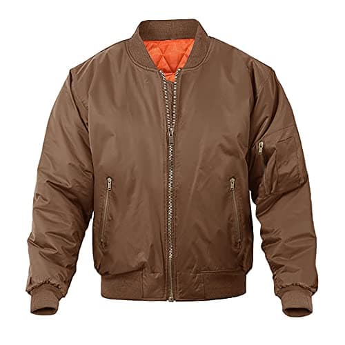 MAGNIVIT Men's Casual Bomber Jacket for Fall and Winter