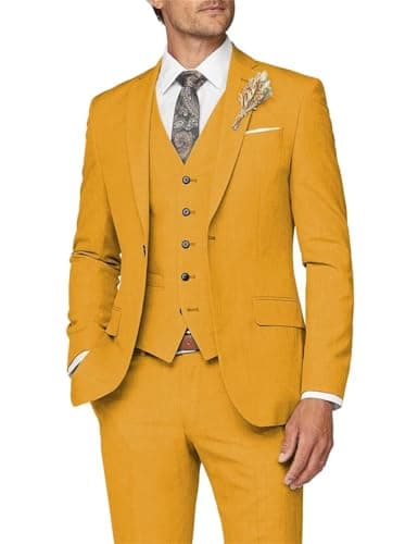 Slim Fit Men's 3 Piece Suit for Formal Events